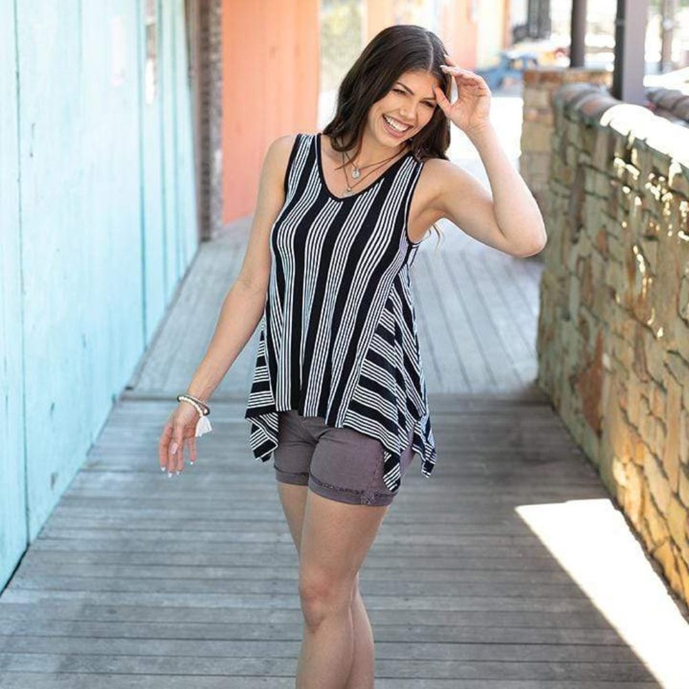 GRACE & LACE Striped Hanky Tank